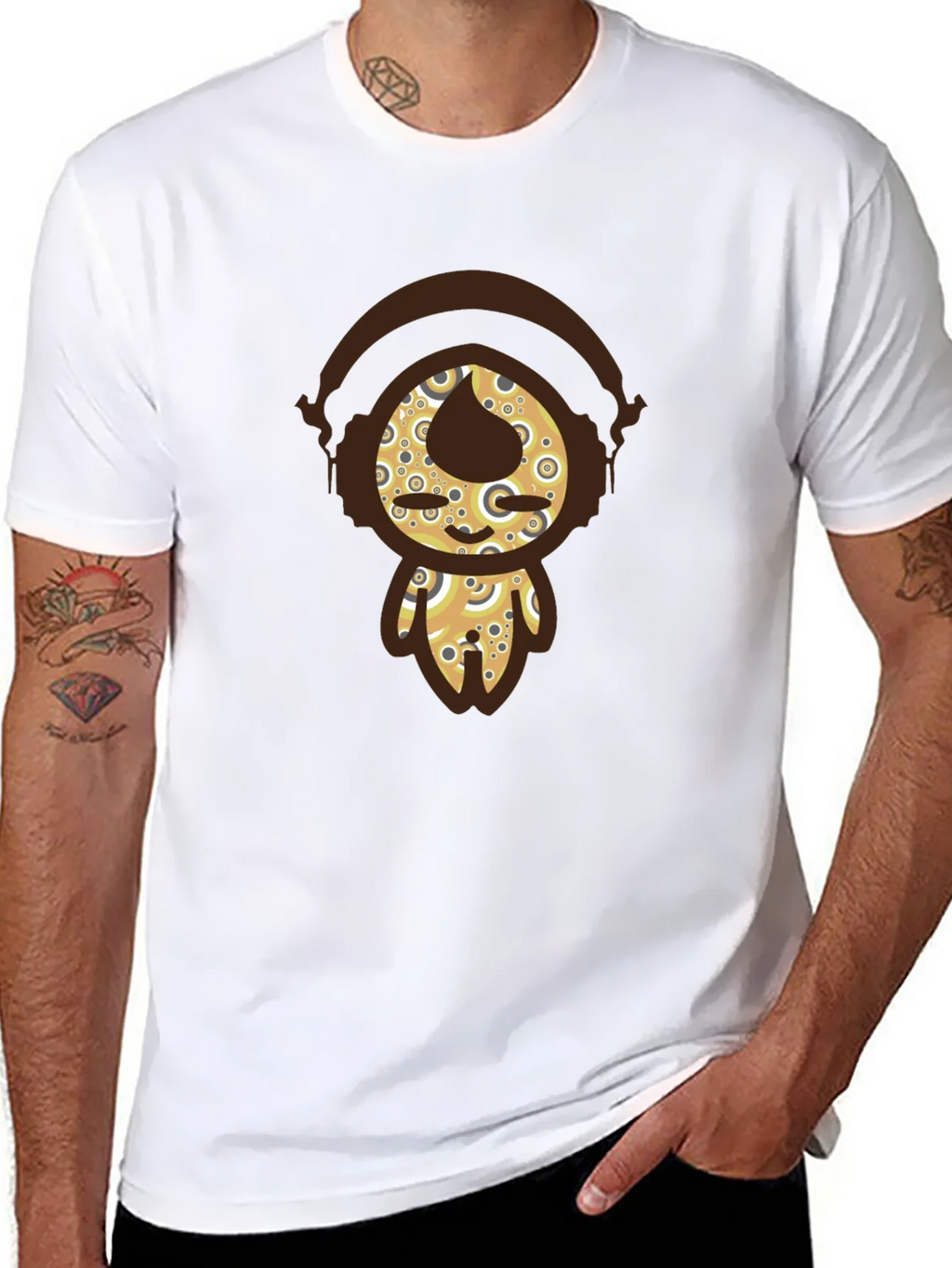 Funky Character Graphic Tee - Black Cotton product image 7