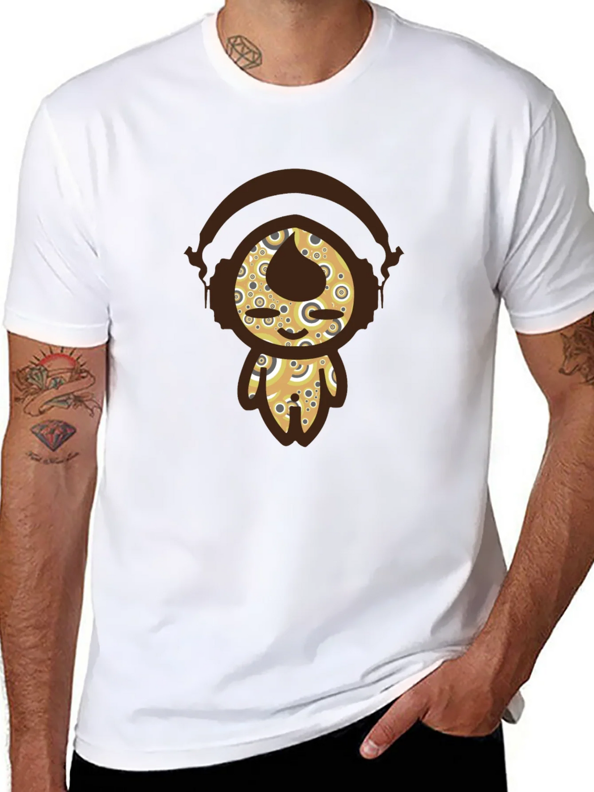 Funky Character Graphic Tee - Black Cotton product image 7