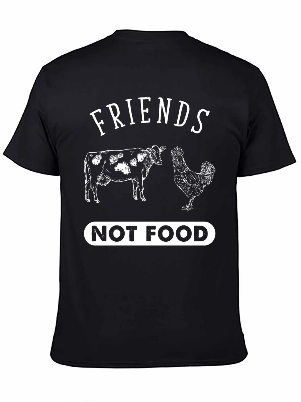 Friends Not Food T-Shirt Vegan Vegetarian Cow Chicken Tee product image 4