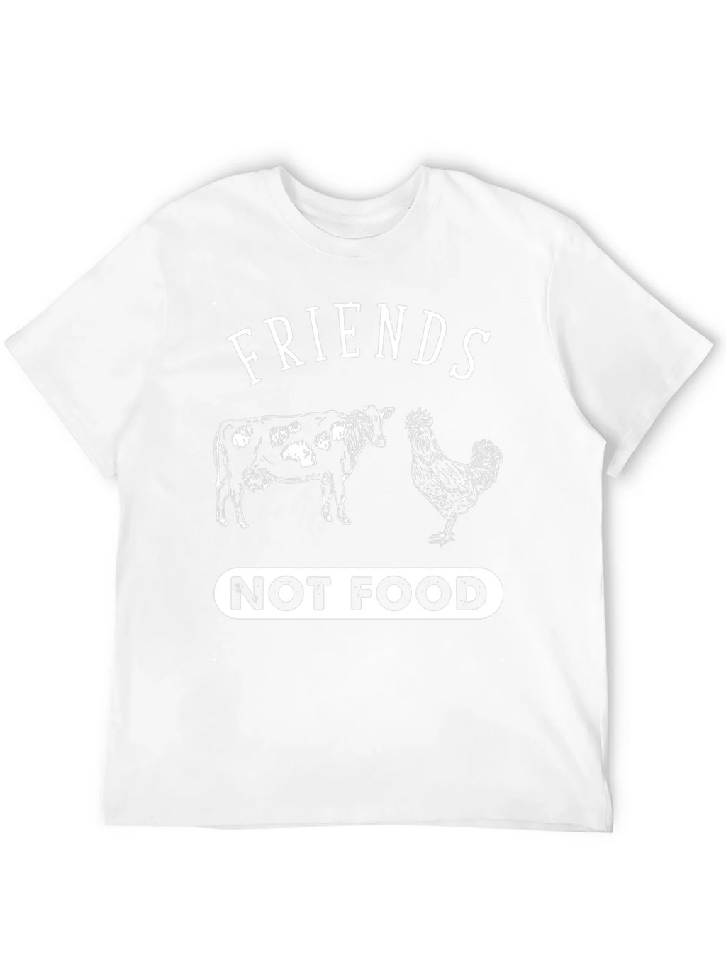 Friends Not Food T-Shirt Vegan Vegetarian Cow Chicken Tee product image 11