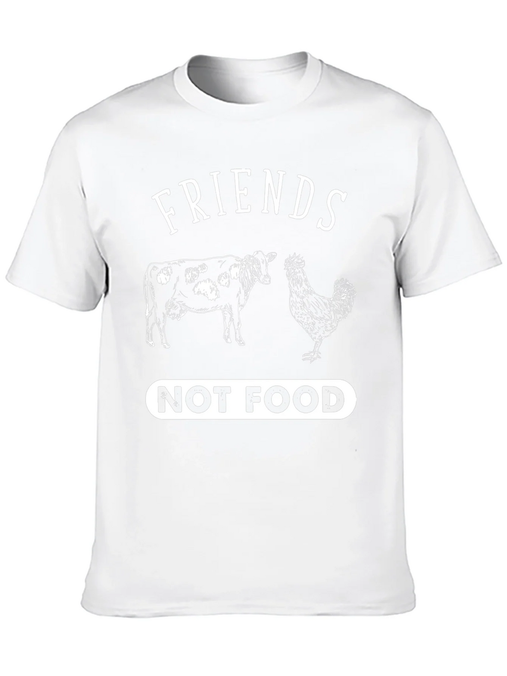 Friends Not Food T-Shirt Vegan Vegetarian Cow Chicken Tee product image 9