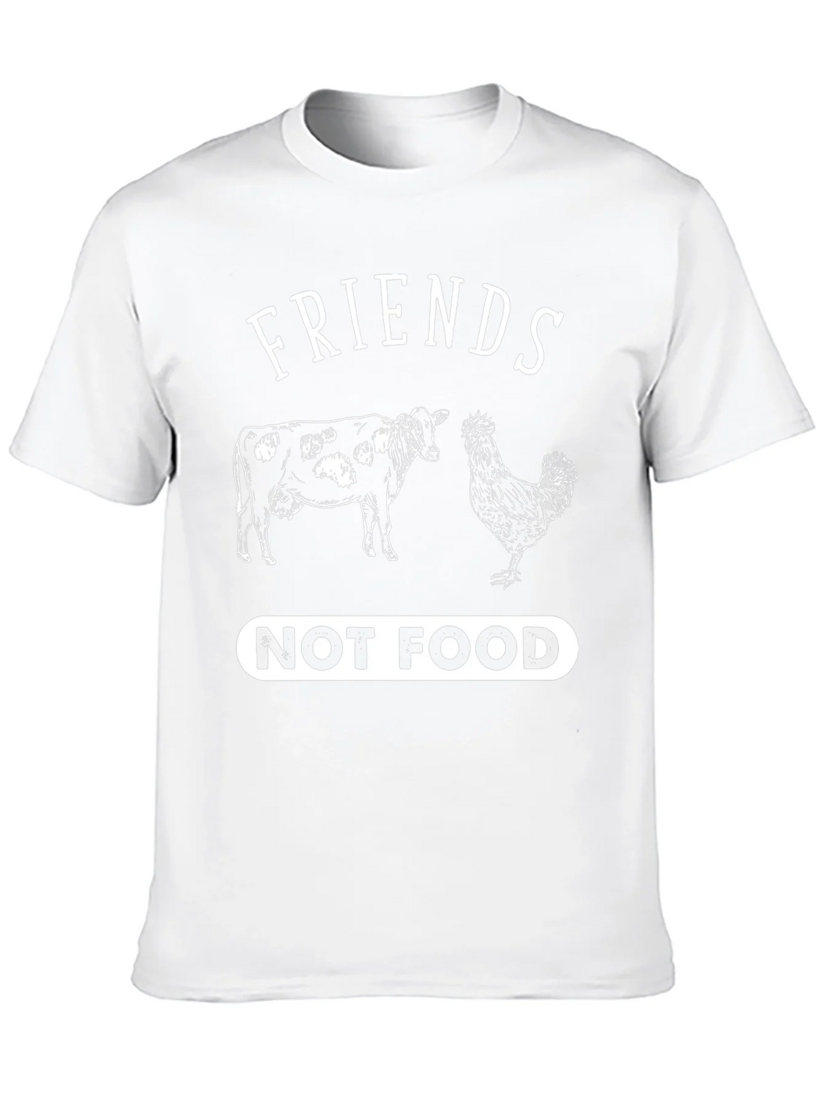 Friends Not Food T-Shirt Vegan Vegetarian Cow Chicken Tee product image 9