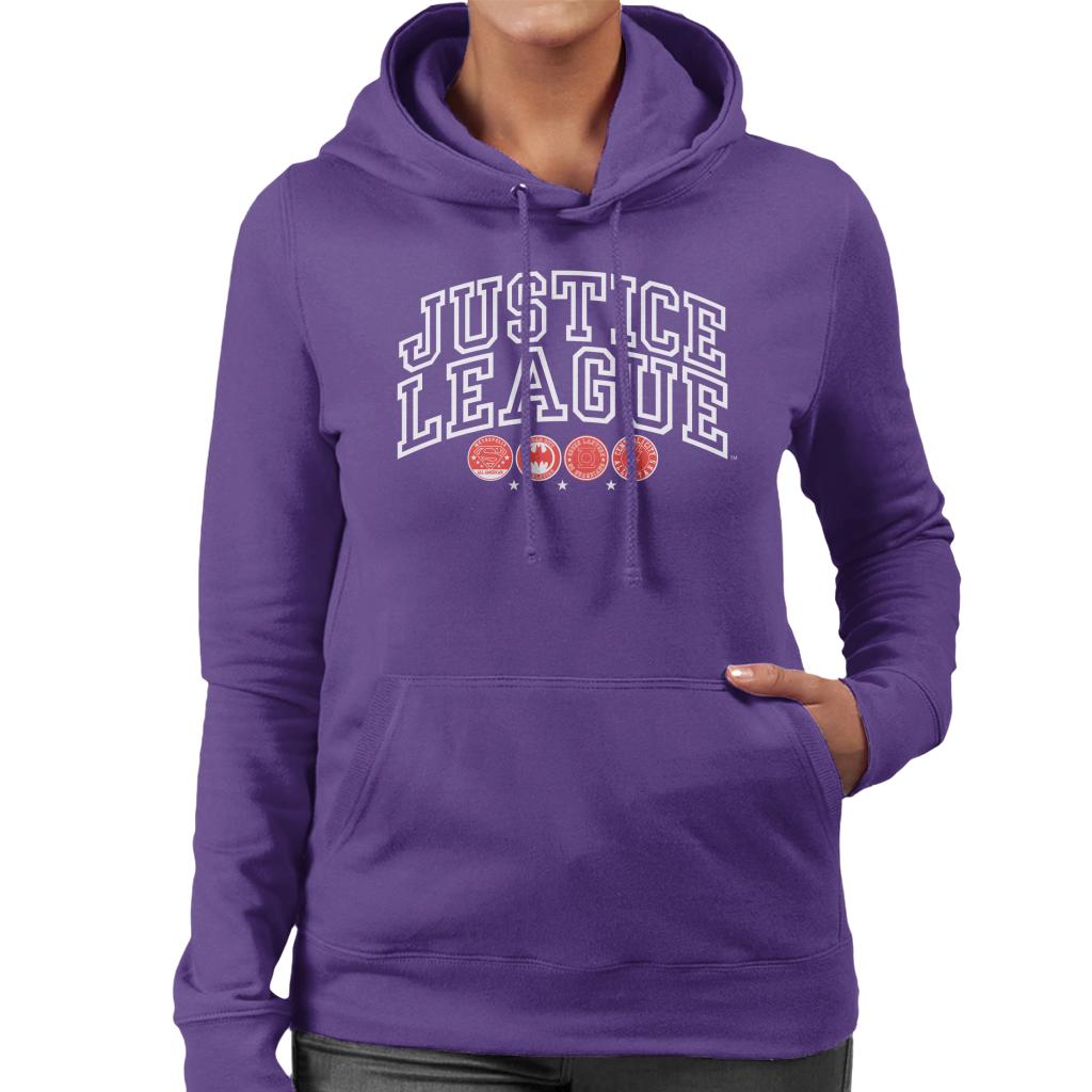 Justice League Character Logos Women's Hooded Sweatshirt product image 6