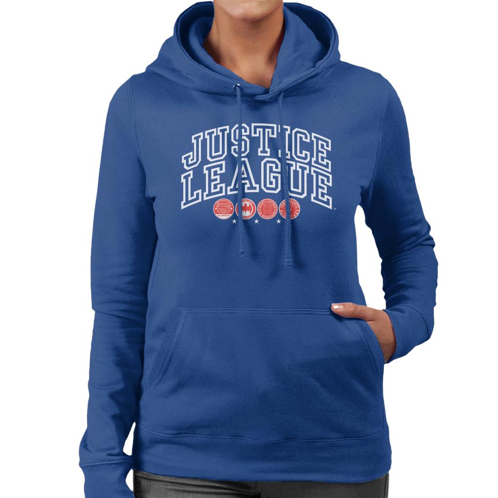 Justice League Character Logos Women's Hooded Sweatshirt product image 4