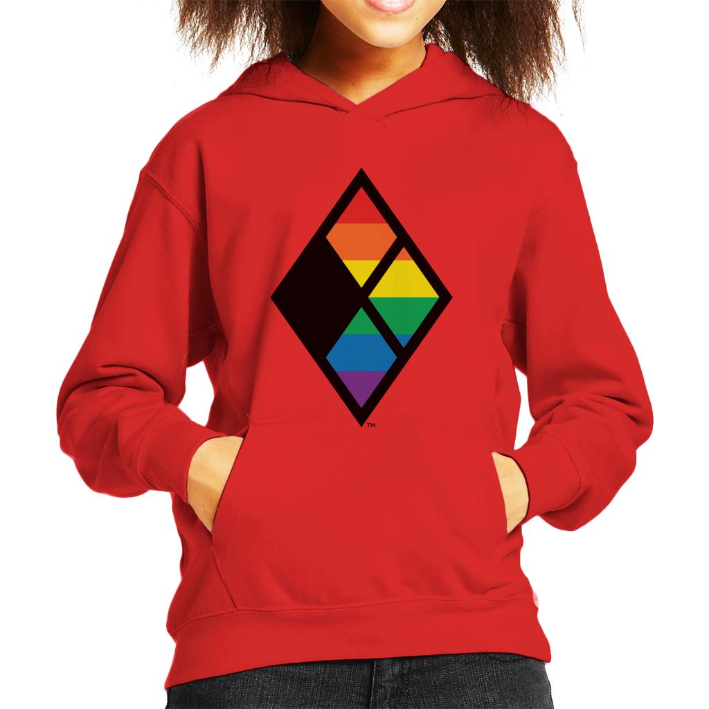 Justice League Diamond Rainbow Logo Kid's Hooded Sweatshirt product image 1
