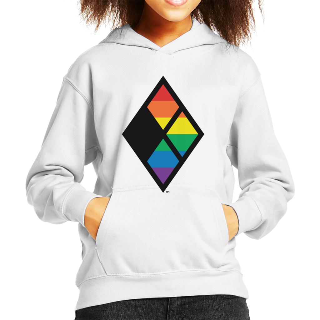 Justice League Diamond Rainbow Logo Kid's Hooded Sweatshirt product image 4