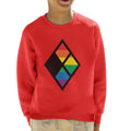 Justice League Diamond Rainbow Logo Kid's Sweatshirt product image 1