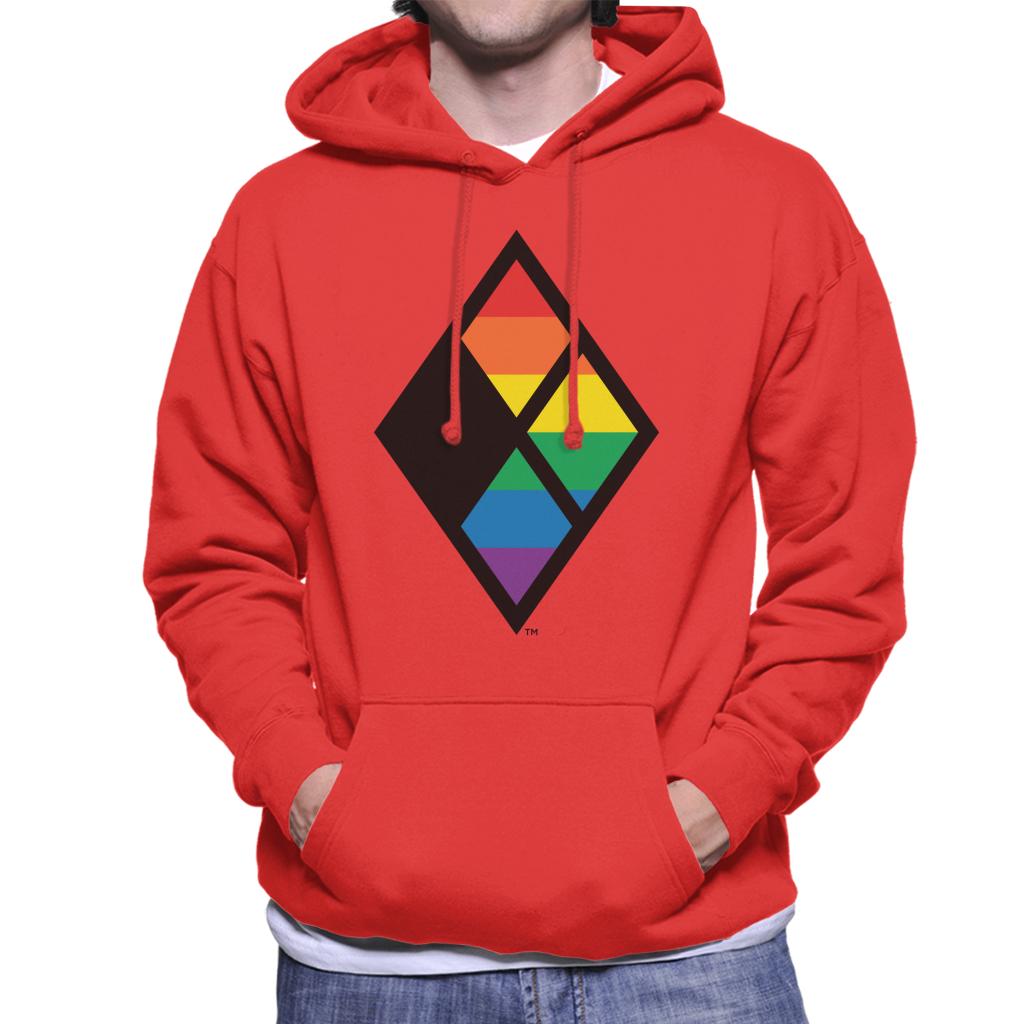 Justice League Diamond Rainbow Logo Men's Hooded Sweatshirt product image 4