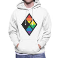 Justice League Diamond Rainbow Logo Men's Hooded Sweatshirt product image 1