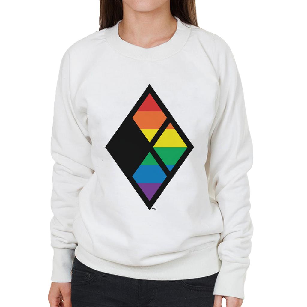 Justice League Diamond Rainbow Logo Women's Sweatshirt product image 1