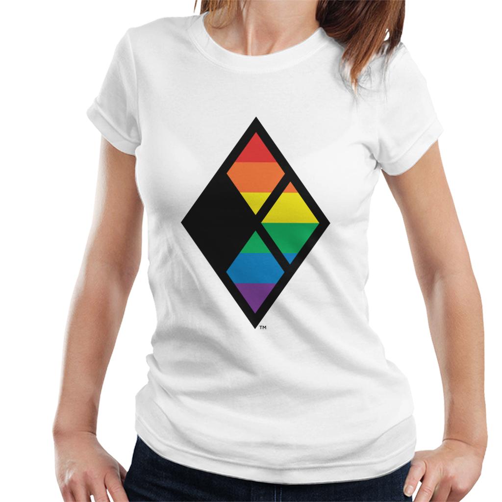 Justice League Diamond Rainbow Logo Women's T-Shirt product image 1