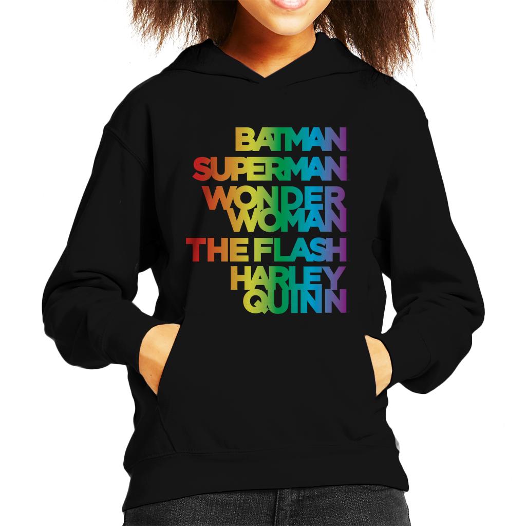 Justice League Characters Rainbow Kid's Hooded Sweatshirt product image 1