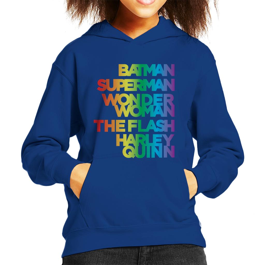 Justice League Characters Rainbow Kid's Hooded Sweatshirt product image 4