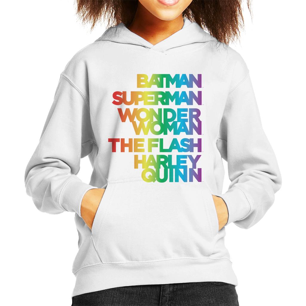 Justice League Characters Rainbow Kid's Hooded Sweatshirt product image 6
