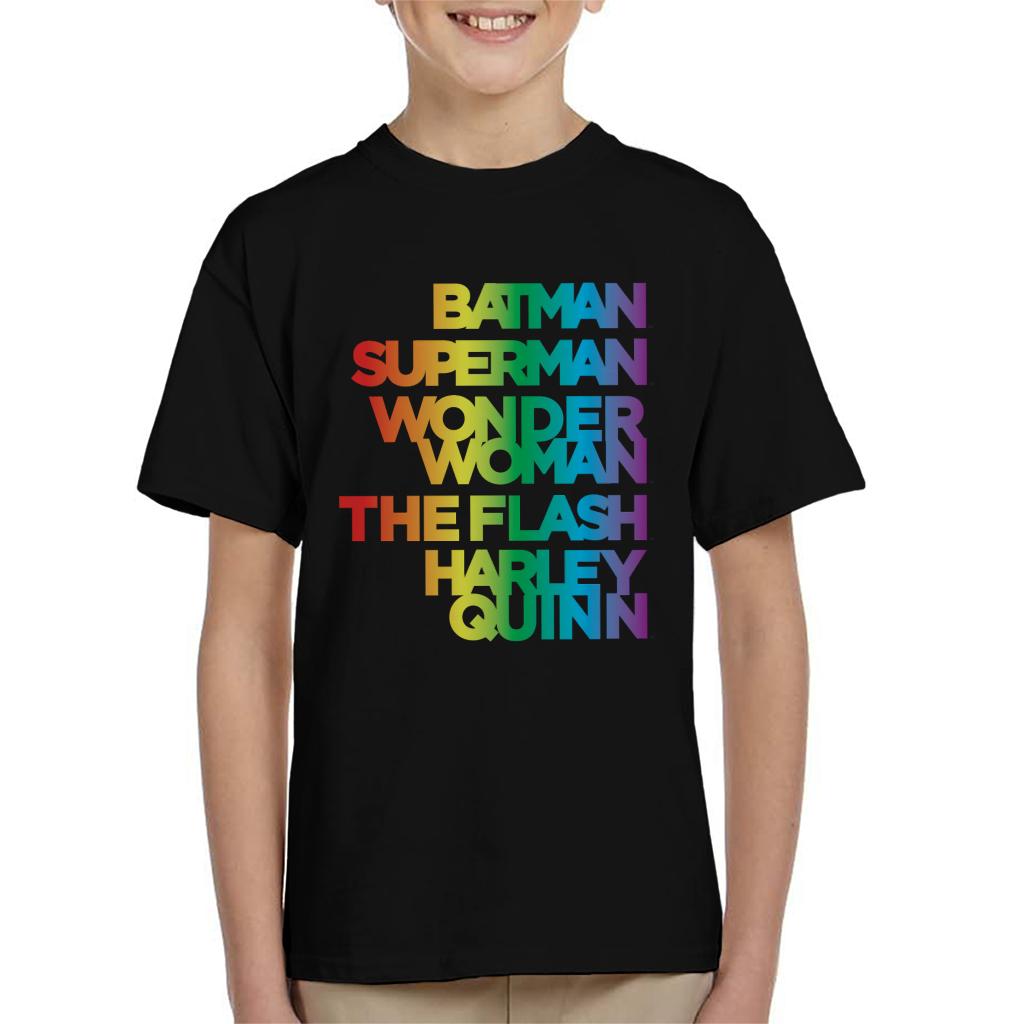 Justice League Characters Rainbow Kid's T-Shirt product image 1