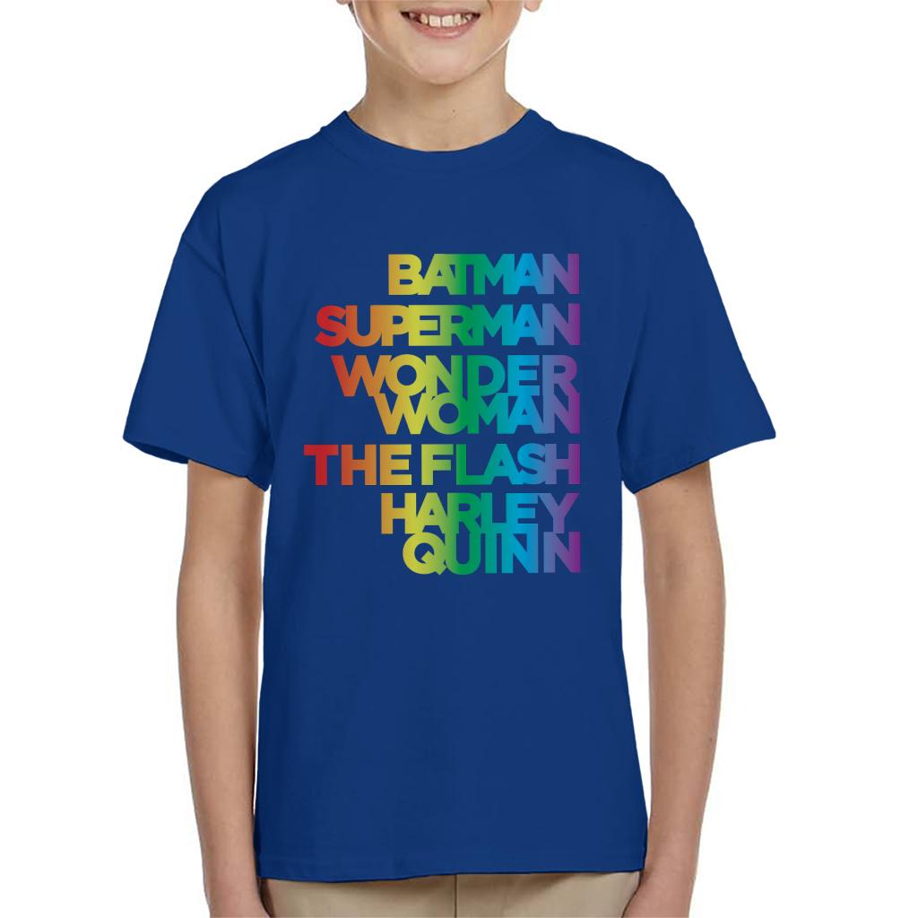 Justice League Characters Rainbow Kid's T-Shirt product image 6