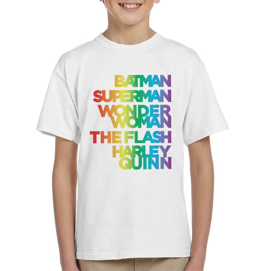 Justice League Characters Rainbow Kid's T-Shirt product image 4