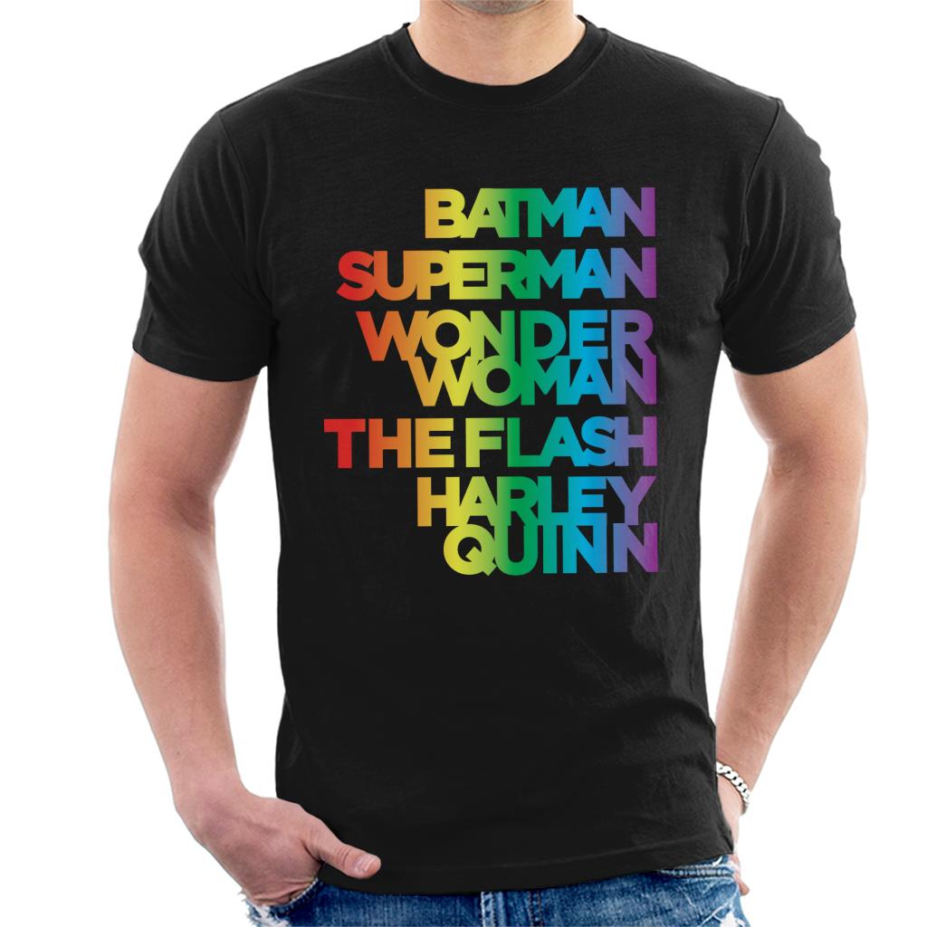 Justice League Characters Rainbow Men's T-Shirt product image 1
