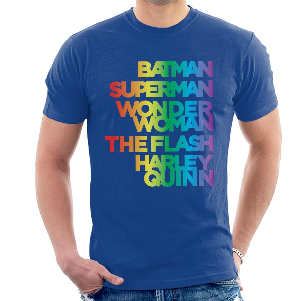 Justice League Characters Rainbow Men's T-Shirt product image 6