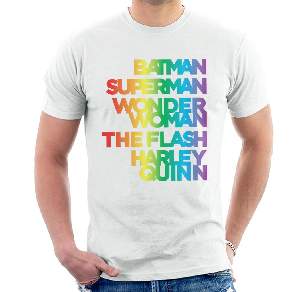 Justice League Characters Rainbow Men's T-Shirt product image 4