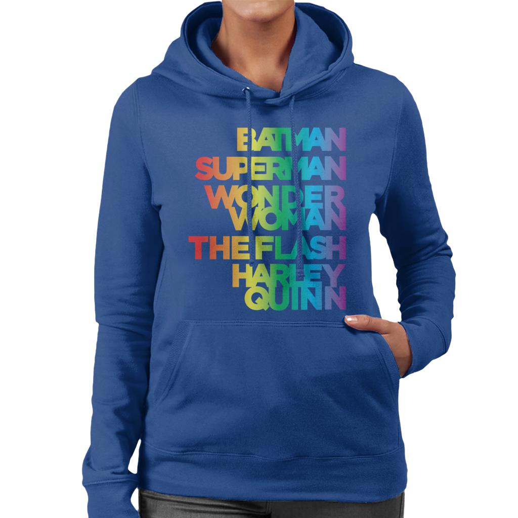 Justice League Characters Rainbow Women's Hooded Sweatshirt product image 6