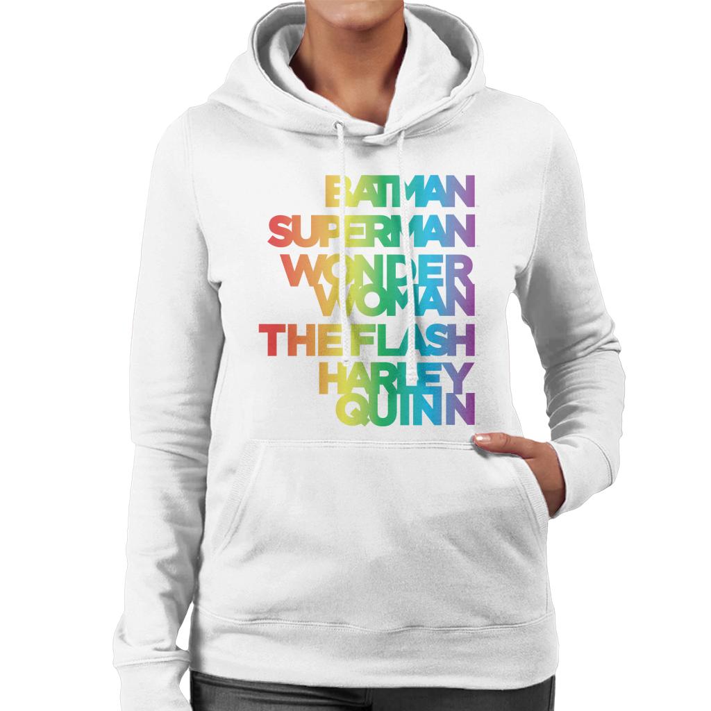 Justice League Characters Rainbow Women's Hooded Sweatshirt product image 4