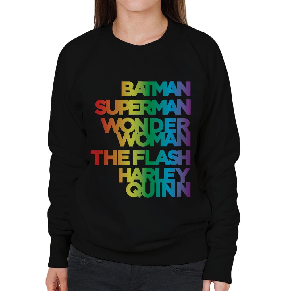 Justice League Characters Rainbow Women's Sweatshirt product image 1