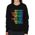 Justice League Characters Rainbow Women's Sweatshirt product image 1