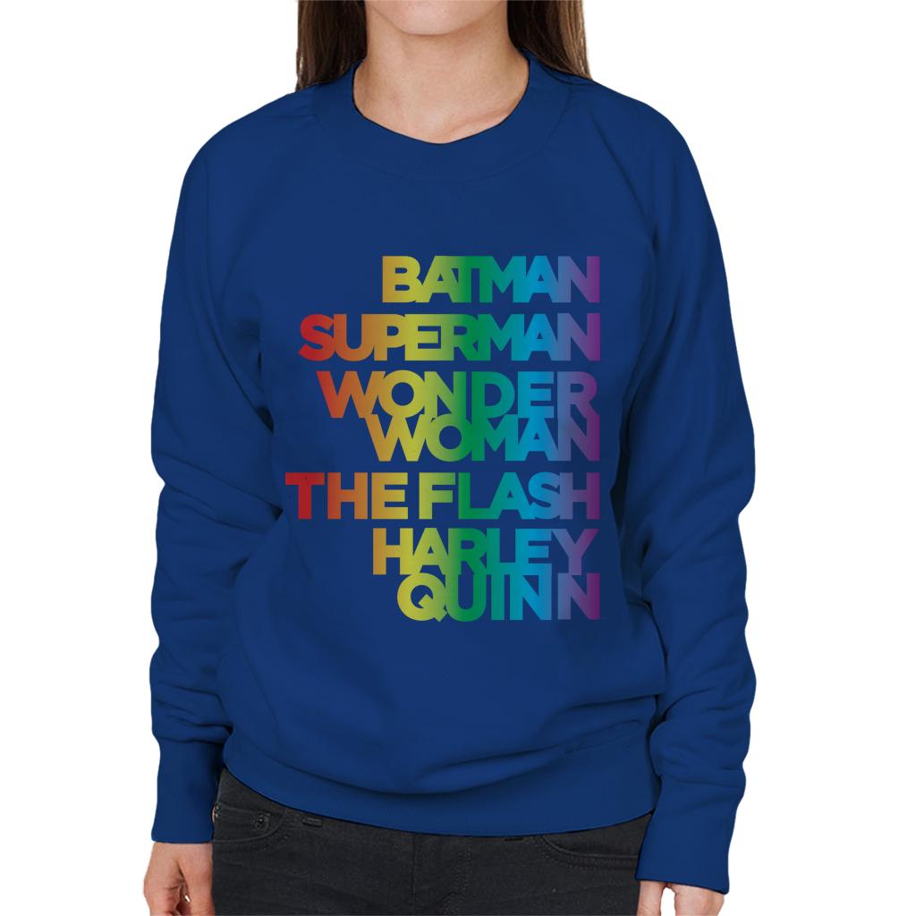 Justice League Characters Rainbow Women's Sweatshirt product image 6
