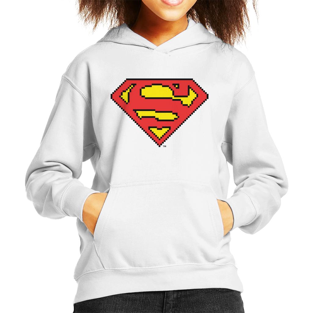 Superman Pixelated Logo Kid's Hooded Sweatshirt product image 4