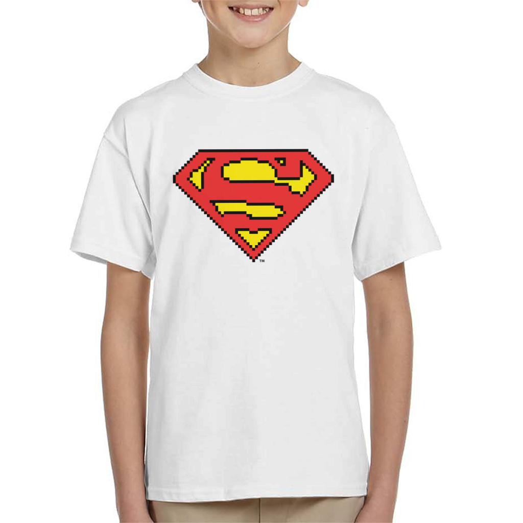 Superman Pixelated Logo Kid's T-Shirt product image 1