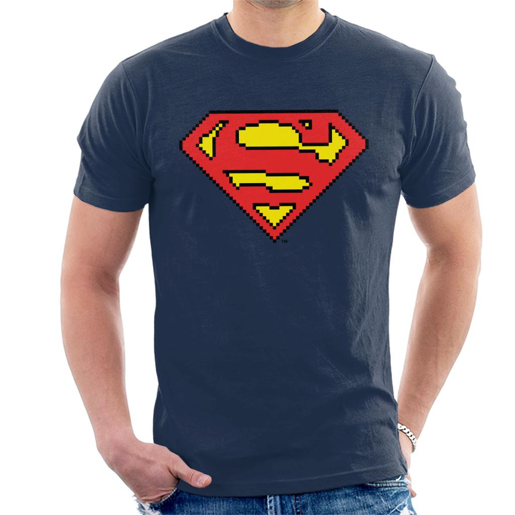 Superman Pixelated Logo Men's T-Shirt product image 1