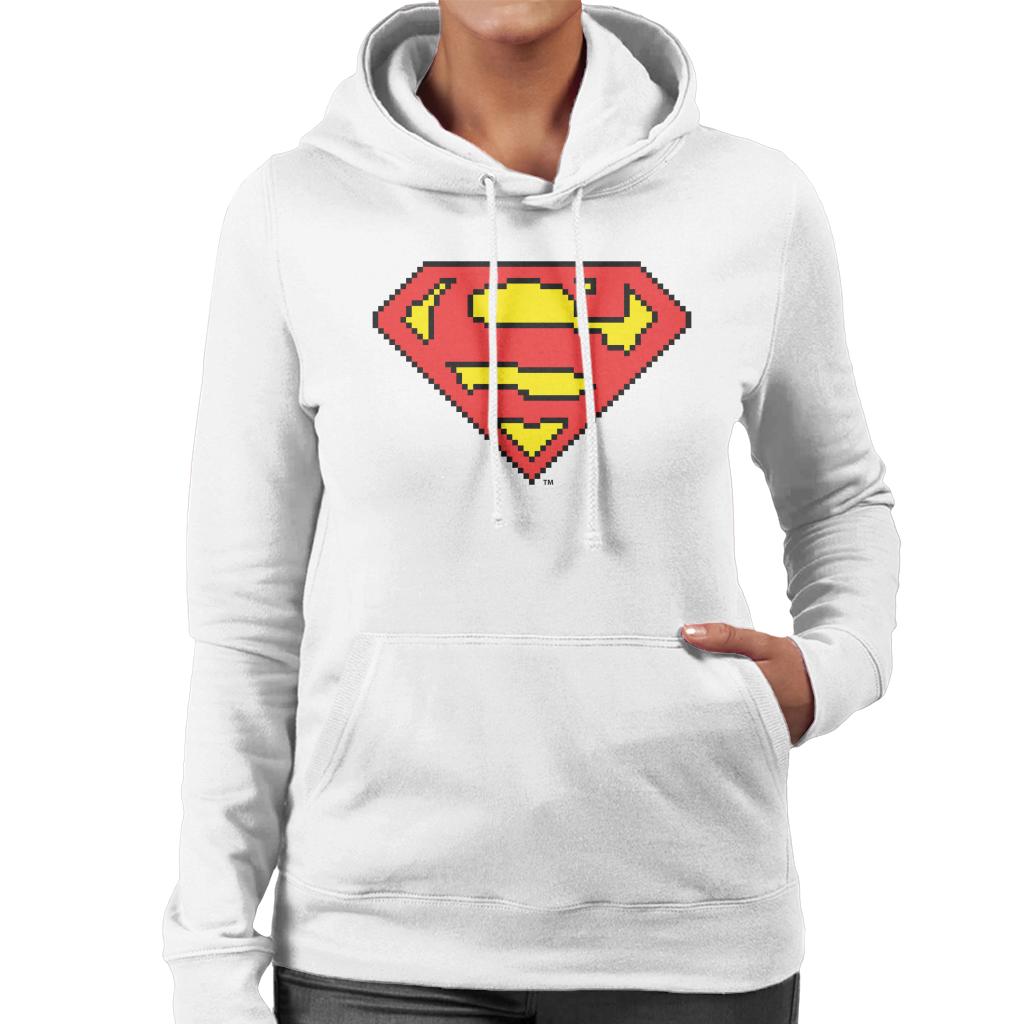 Superman Pixelated Logo Women's Hooded Sweatshirt product image 1