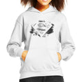 Superman Faded Black And White Logo Kid's Hooded Sweatshirt product image 1