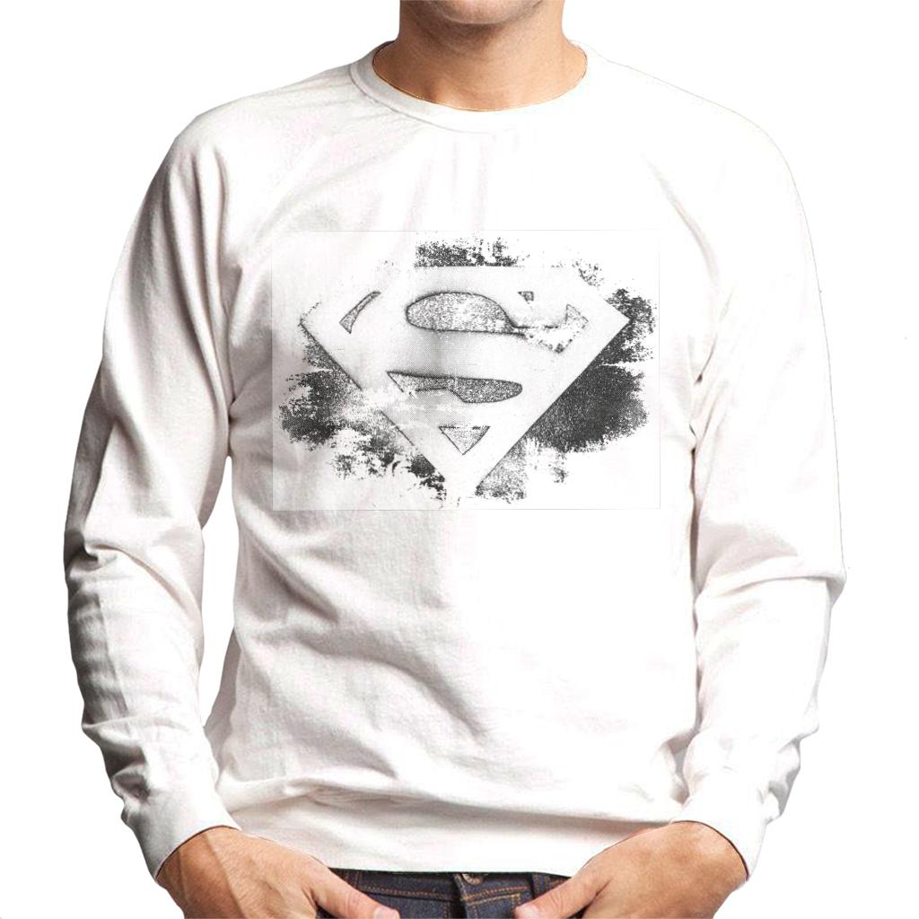 Superman Faded Black And White Logo Men's Sweatshirt product image 1