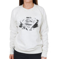 Superman Faded Black And White Logo Women's Sweatshirt product image 1