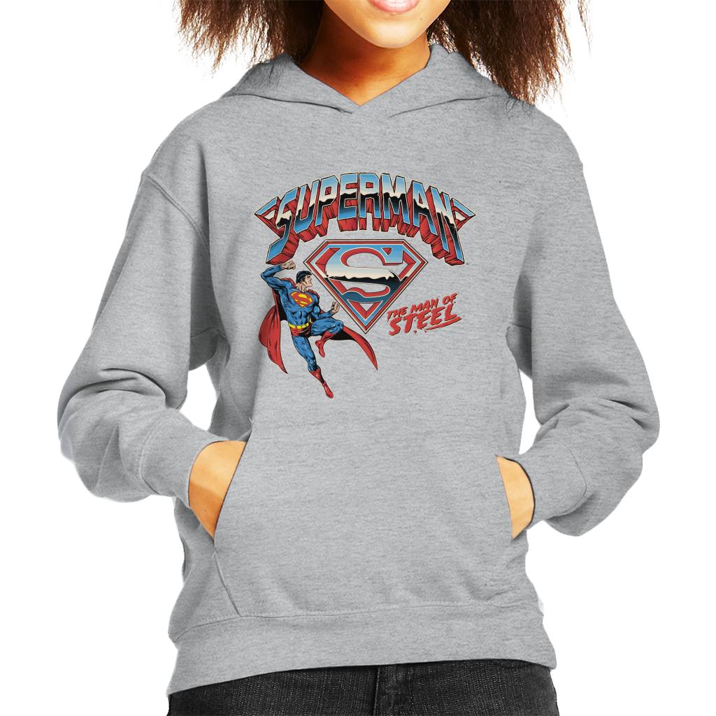 Superman Logo The Man Of Steel Kid's Hooded Sweatshirt product image 4