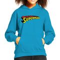 Superman 3 Dimensional Yellow Logo Kid's Hooded Sweatshirt product image 1