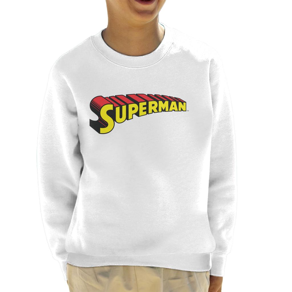 Superman 3 Dimensional Yellow Logo Kid's Sweatshirt product image 4