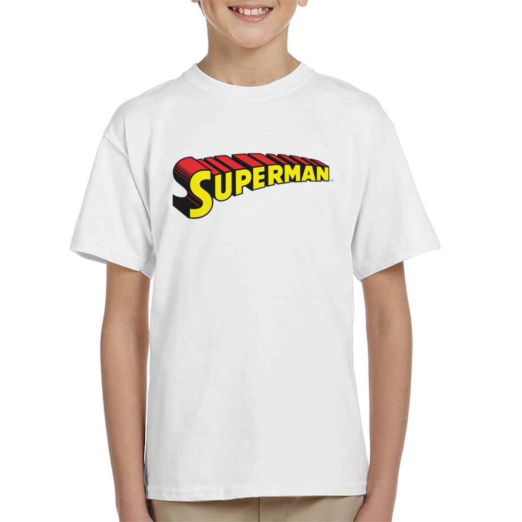 Superman 3 Dimensional Yellow Logo Kid's T-Shirt product image 1