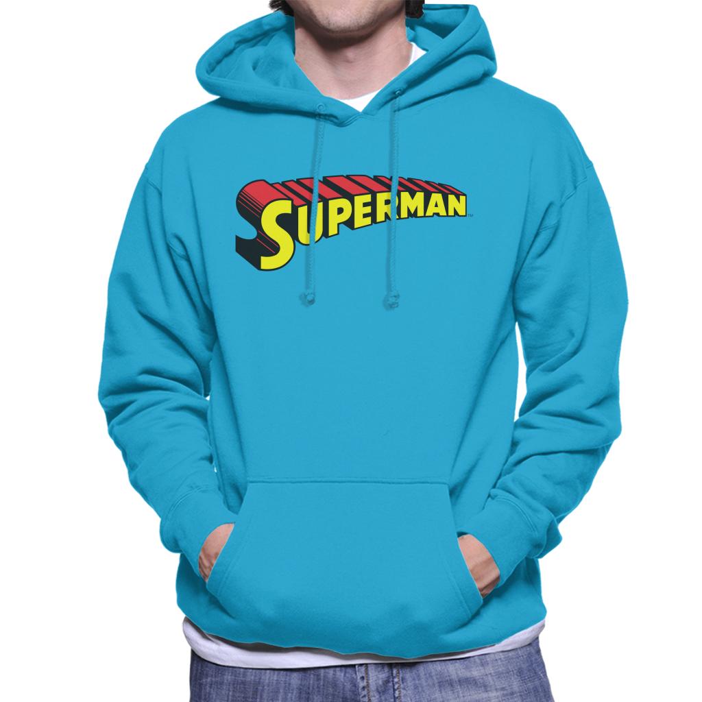 Superman 3 Dimensional Yellow Logo Men's Hooded Sweatshirt product image 4