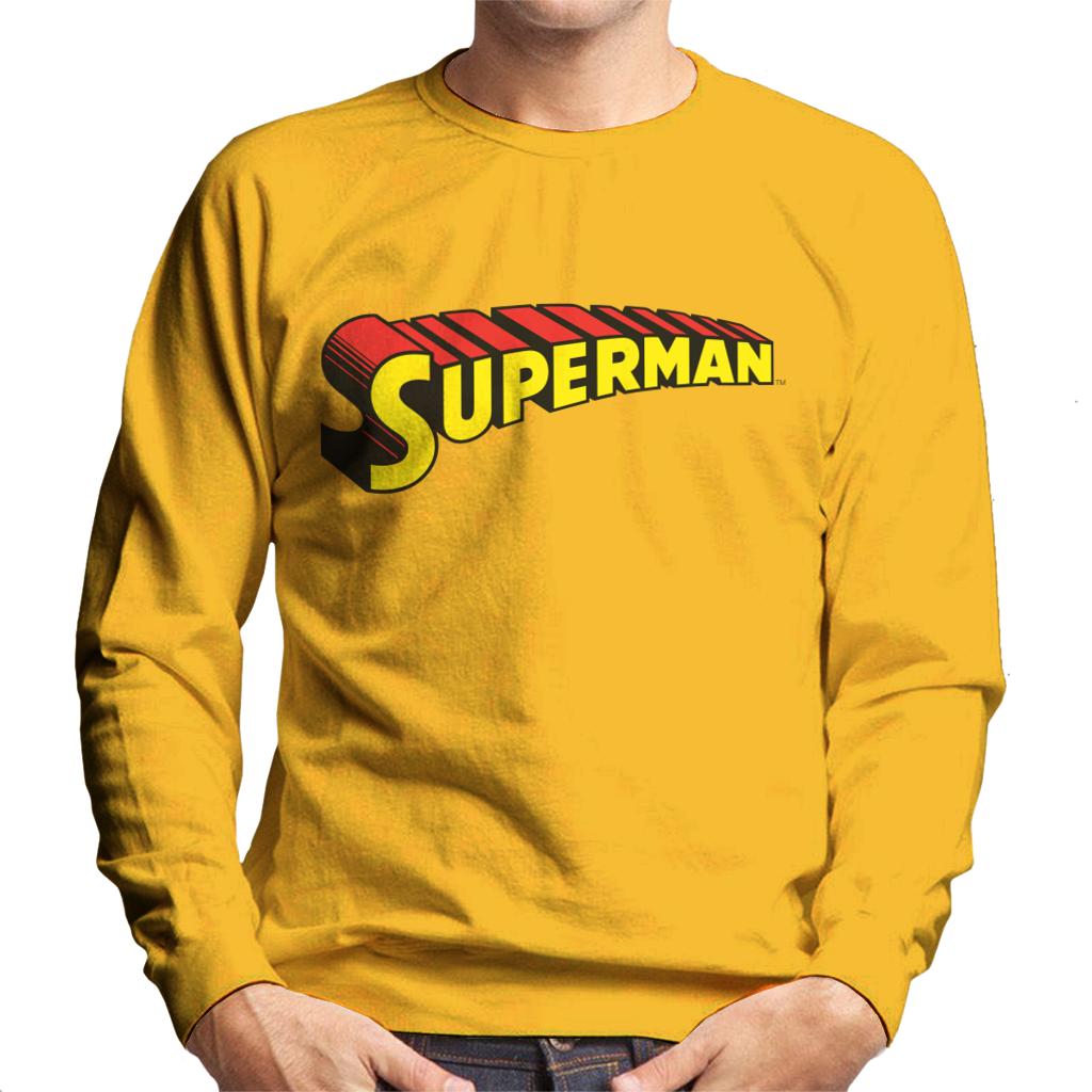 Superman 3 Dimensional Yellow Logo Men's Sweatshirt product image 6