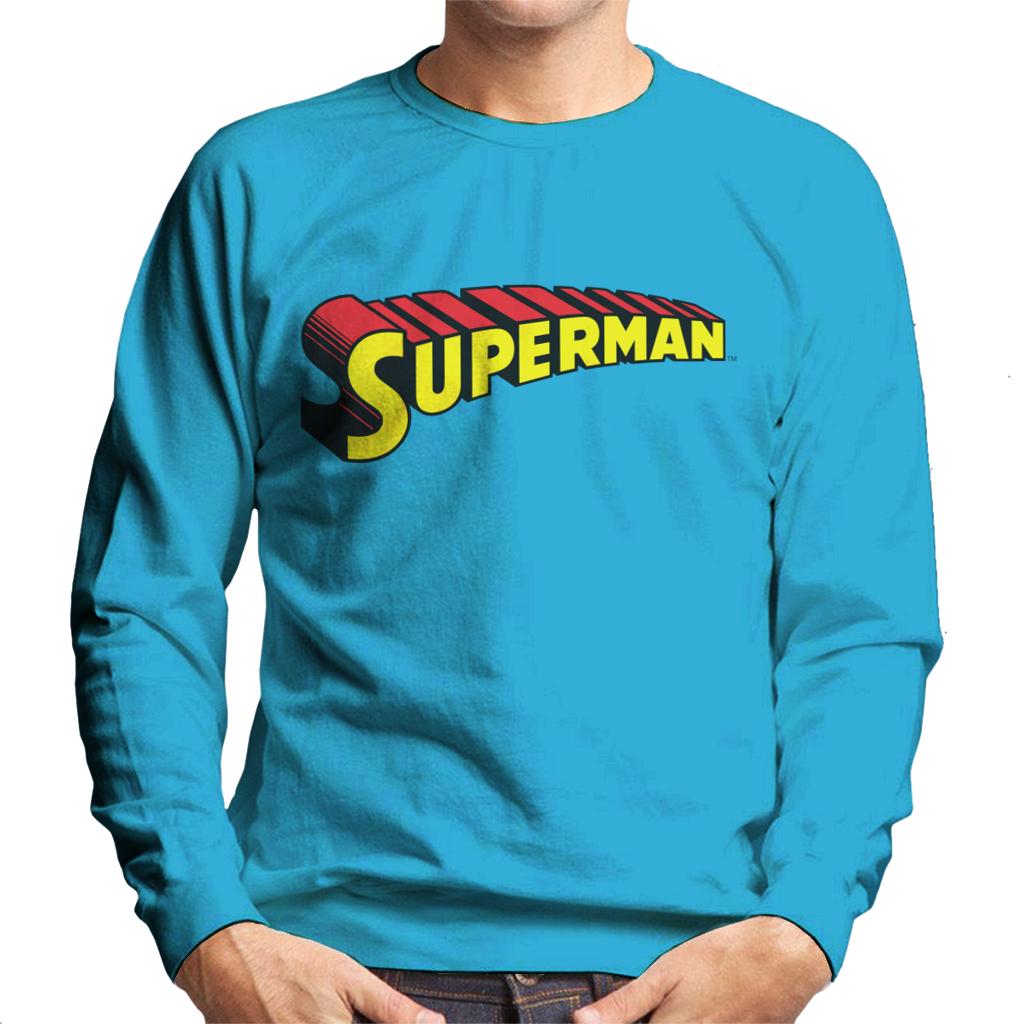 Superman 3 Dimensional Yellow Logo Men's Sweatshirt product image 4