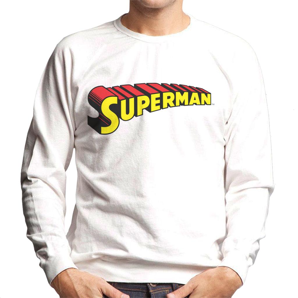 Superman 3 Dimensional Yellow Logo Men's Sweatshirt product image 1