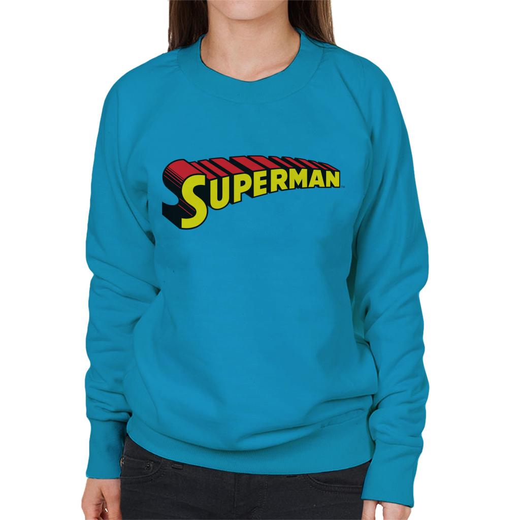 Superman 3 Dimensional Yellow Logo Women's Sweatshirt product image 4