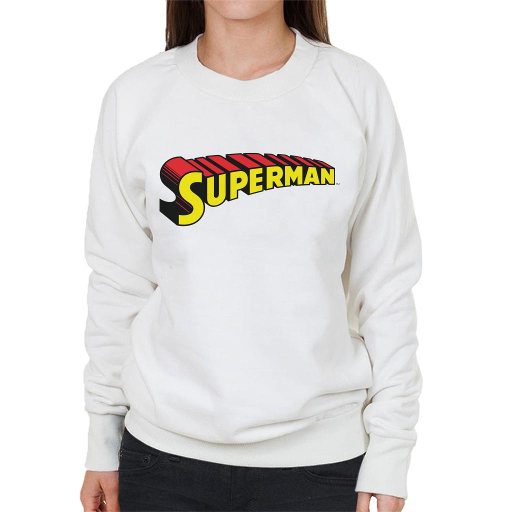 Superman 3 Dimensional Yellow Logo Women's Sweatshirt product image 1