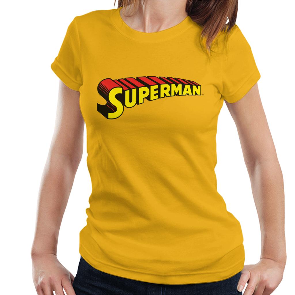 Superman 3 Dimensional Yellow Logo Women's T-Shirt product image 6