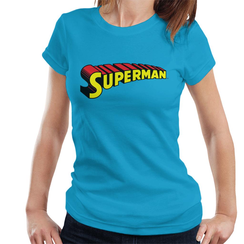 Superman 3 Dimensional Yellow Logo Women's T-Shirt product image 4