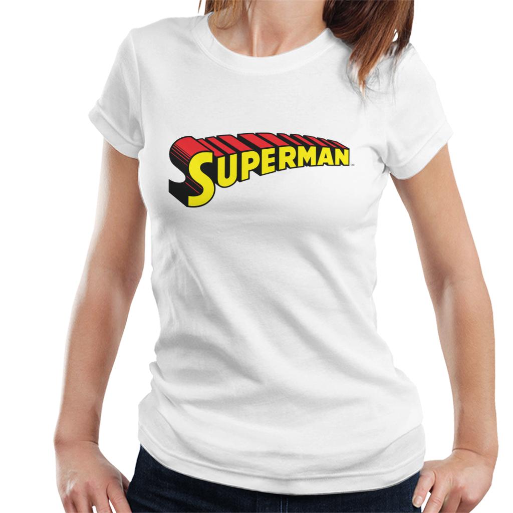 Superman 3 Dimensional Yellow Logo Women's T-Shirt product image 1