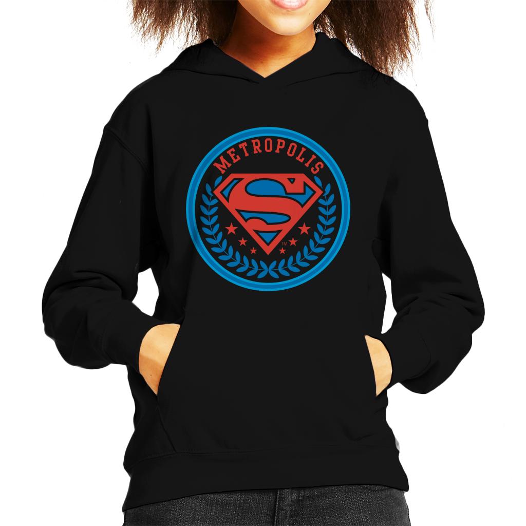 Superman Comic Metropolis Logo Kid's Hooded Sweatshirt product image 1